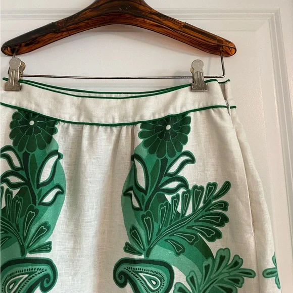 Farm Rio Green Color Festival Midi Skirt - Picture 3 of 11